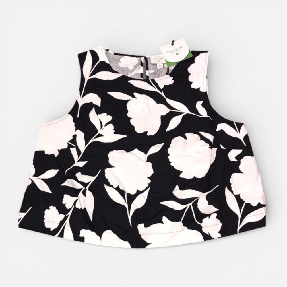 Kate Spade x Target Floral Pleated Cotton Tank NWT - XXS - Picture 3 of 7